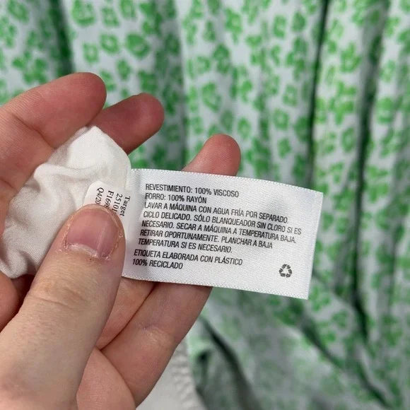 Rixo Dress Womens 2X Green Floral Neon Leopard Sleeveless Ruffle Chic Preppy - Picture 7 of 11